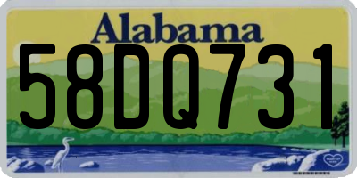 AL license plate 58DQ731