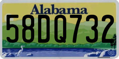 AL license plate 58DQ732