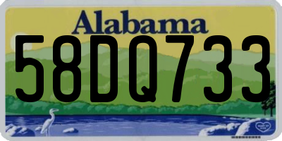 AL license plate 58DQ733