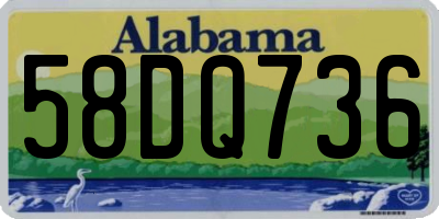 AL license plate 58DQ736