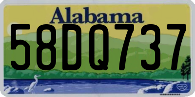 AL license plate 58DQ737