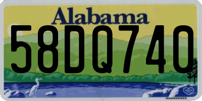 AL license plate 58DQ740