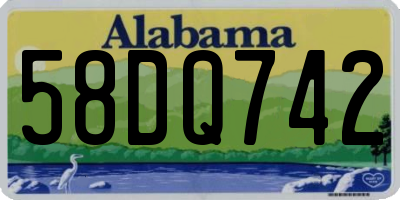 AL license plate 58DQ742