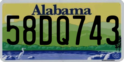 AL license plate 58DQ743
