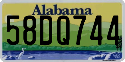 AL license plate 58DQ744