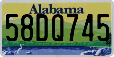 AL license plate 58DQ745