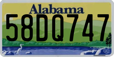 AL license plate 58DQ747