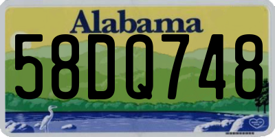 AL license plate 58DQ748