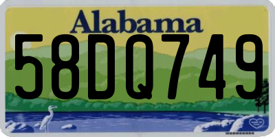 AL license plate 58DQ749