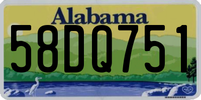 AL license plate 58DQ751
