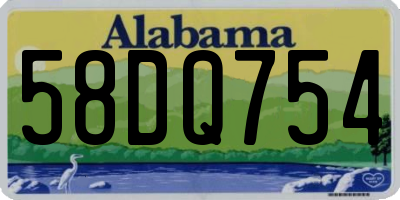 AL license plate 58DQ754