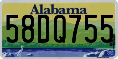 AL license plate 58DQ755