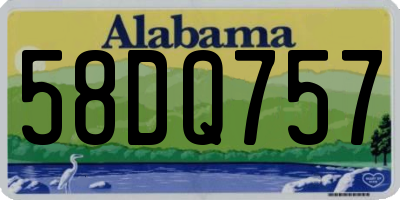 AL license plate 58DQ757