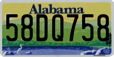 AL license plate 58DQ758