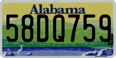 AL license plate 58DQ759