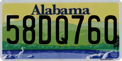 AL license plate 58DQ760