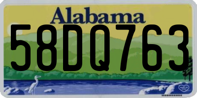 AL license plate 58DQ763