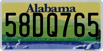 AL license plate 58DQ765
