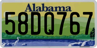 AL license plate 58DQ767