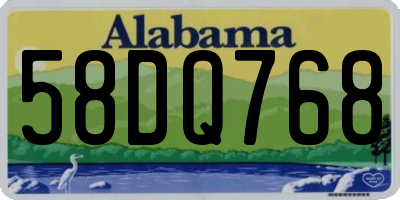 AL license plate 58DQ768