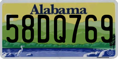 AL license plate 58DQ769
