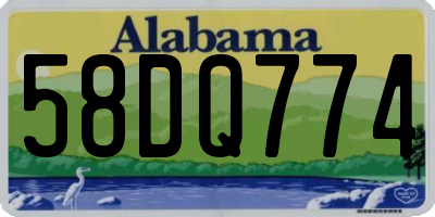 AL license plate 58DQ774