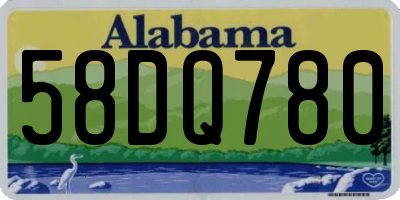 AL license plate 58DQ780