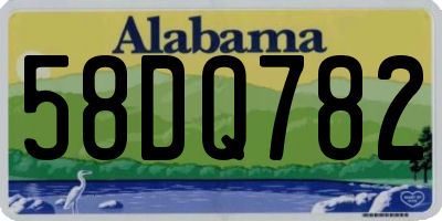 AL license plate 58DQ782