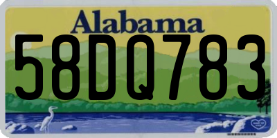AL license plate 58DQ783
