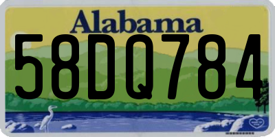 AL license plate 58DQ784