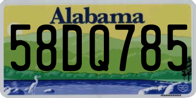 AL license plate 58DQ785