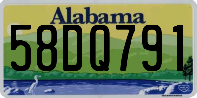 AL license plate 58DQ791