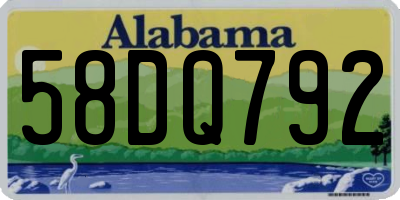 AL license plate 58DQ792