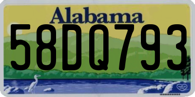 AL license plate 58DQ793