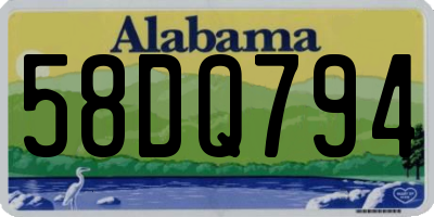 AL license plate 58DQ794