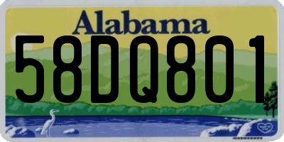 AL license plate 58DQ801