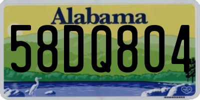 AL license plate 58DQ804