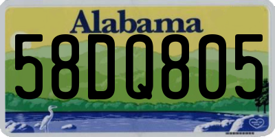 AL license plate 58DQ805