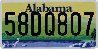 AL license plate 58DQ807
