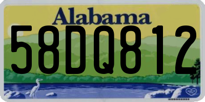 AL license plate 58DQ812