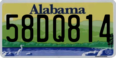 AL license plate 58DQ814