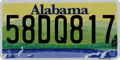 AL license plate 58DQ817