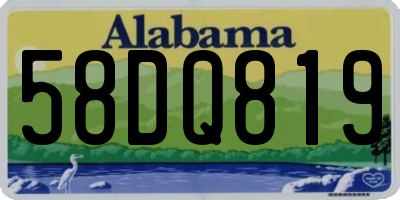 AL license plate 58DQ819