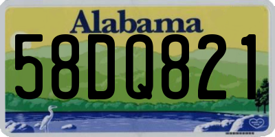 AL license plate 58DQ821