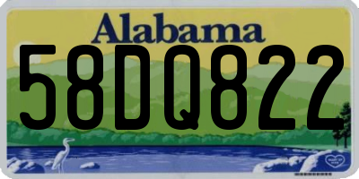 AL license plate 58DQ822