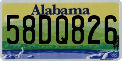 AL license plate 58DQ826