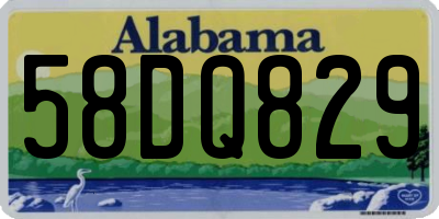 AL license plate 58DQ829