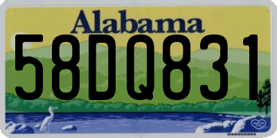 AL license plate 58DQ831