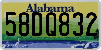 AL license plate 58DQ832