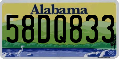 AL license plate 58DQ833